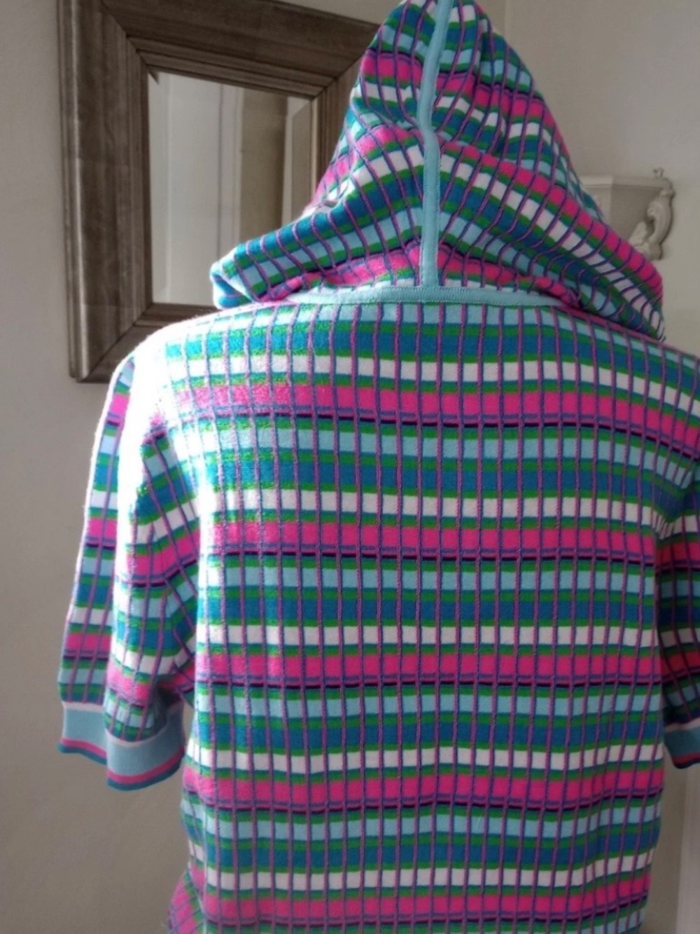 LILLY Pulitzer HOODIE Sweater Knit, AVINGTON Mermaid Stripe, SIZE LARGE EUC - Picture 6 of 6